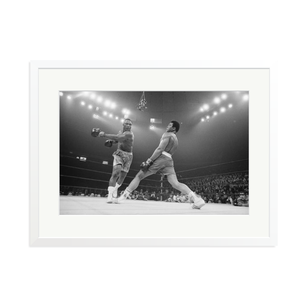 Ali Dodging a Punch From Frazier White XL