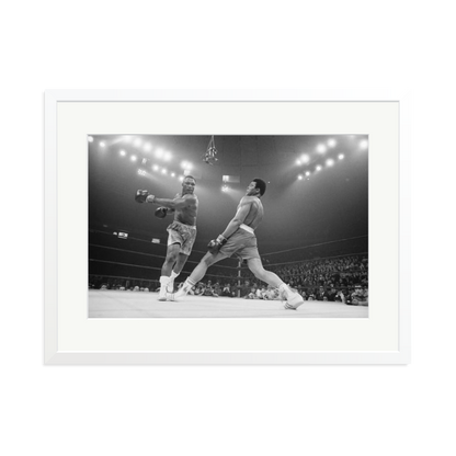 Ali Dodging a Punch From Frazier White XL