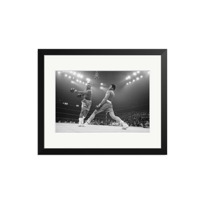 Ali Dodging a Punch From Frazier Black Medium