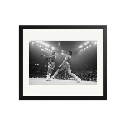 Ali Dodging a Punch From Frazier Black Large