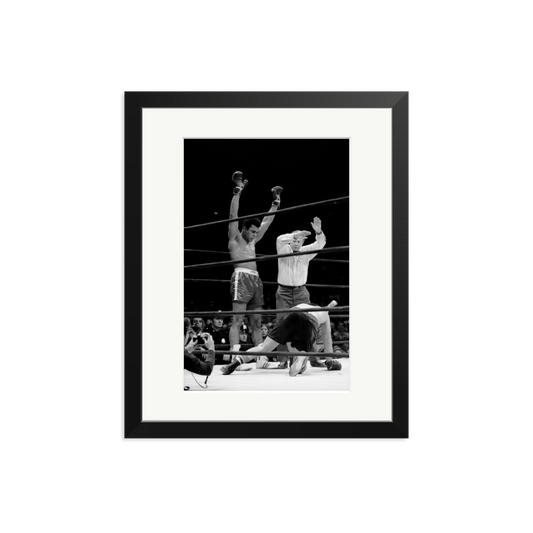 Muhammad Ali Knock Out Framed Print Black Medium