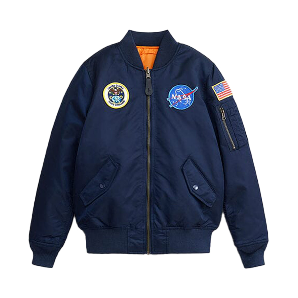 Alpha Industries NASA MA-1 BOMBER JACKET Y REPLICA BLUE