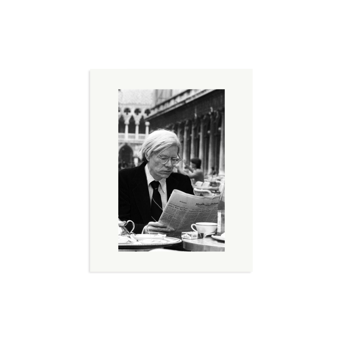 Andy Warhol in Venice Framed Print Print Only Medium