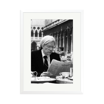 Andy Warhol in Venice Framed Print White XL