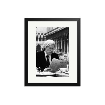 Andy Warhol in Venice Framed Print Black Medium