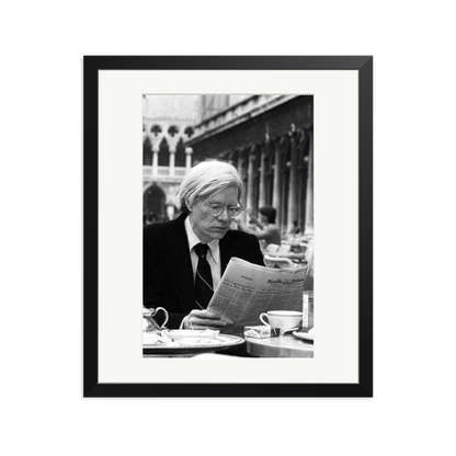 Andy Warhol in Venice Framed Print Black Large