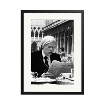 Andy Warhol in Venice Framed Print Black XL