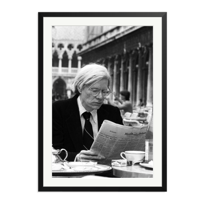Andy Warhol in Venice Framed Print Black XXL