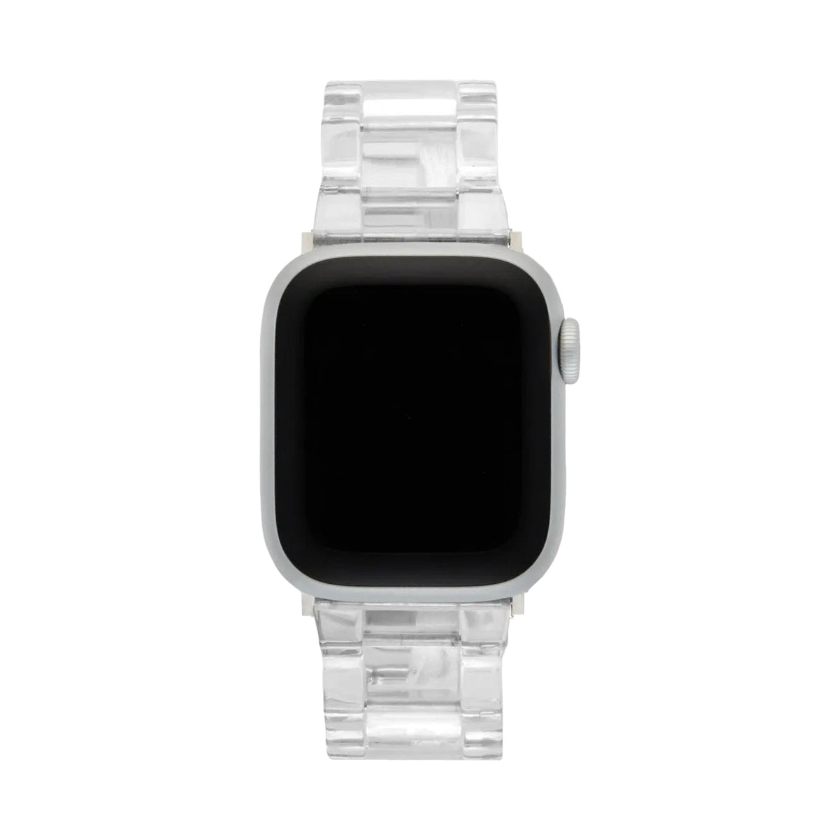 Apple Watch Band in Clear Silver Hardware