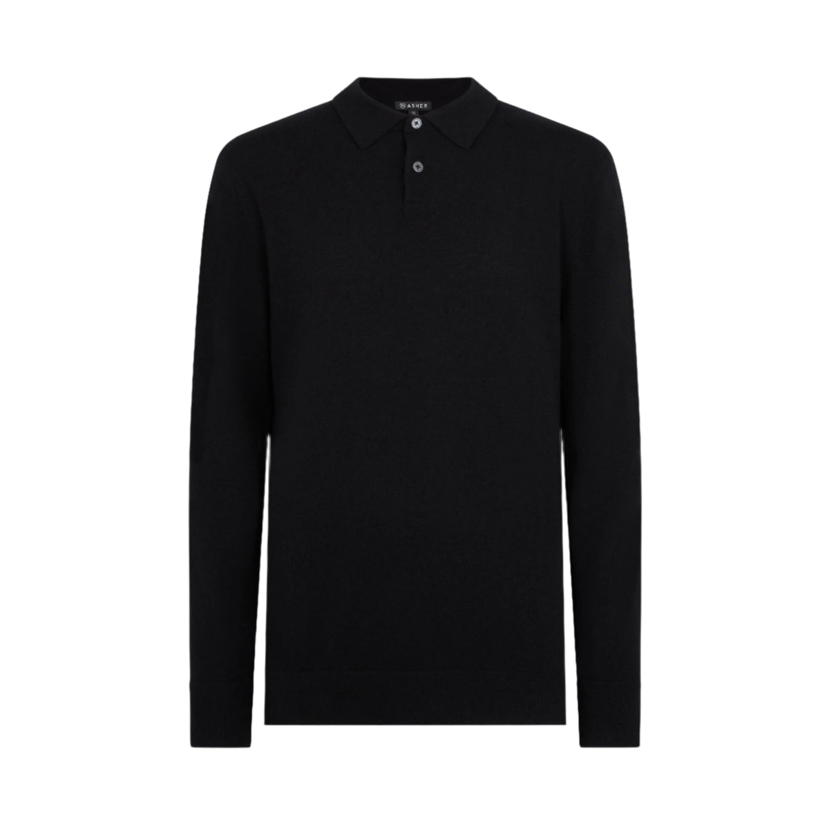 Asher Golf Sero Cashmere Polo Onyx