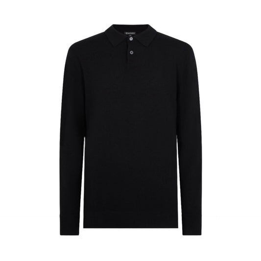 Asher Golf Sero Cashmere Polo Onyx