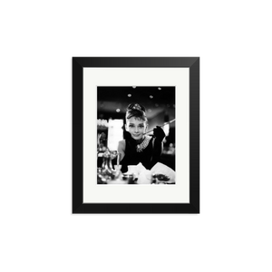 Audrey Hepburn Framed Print Black Small