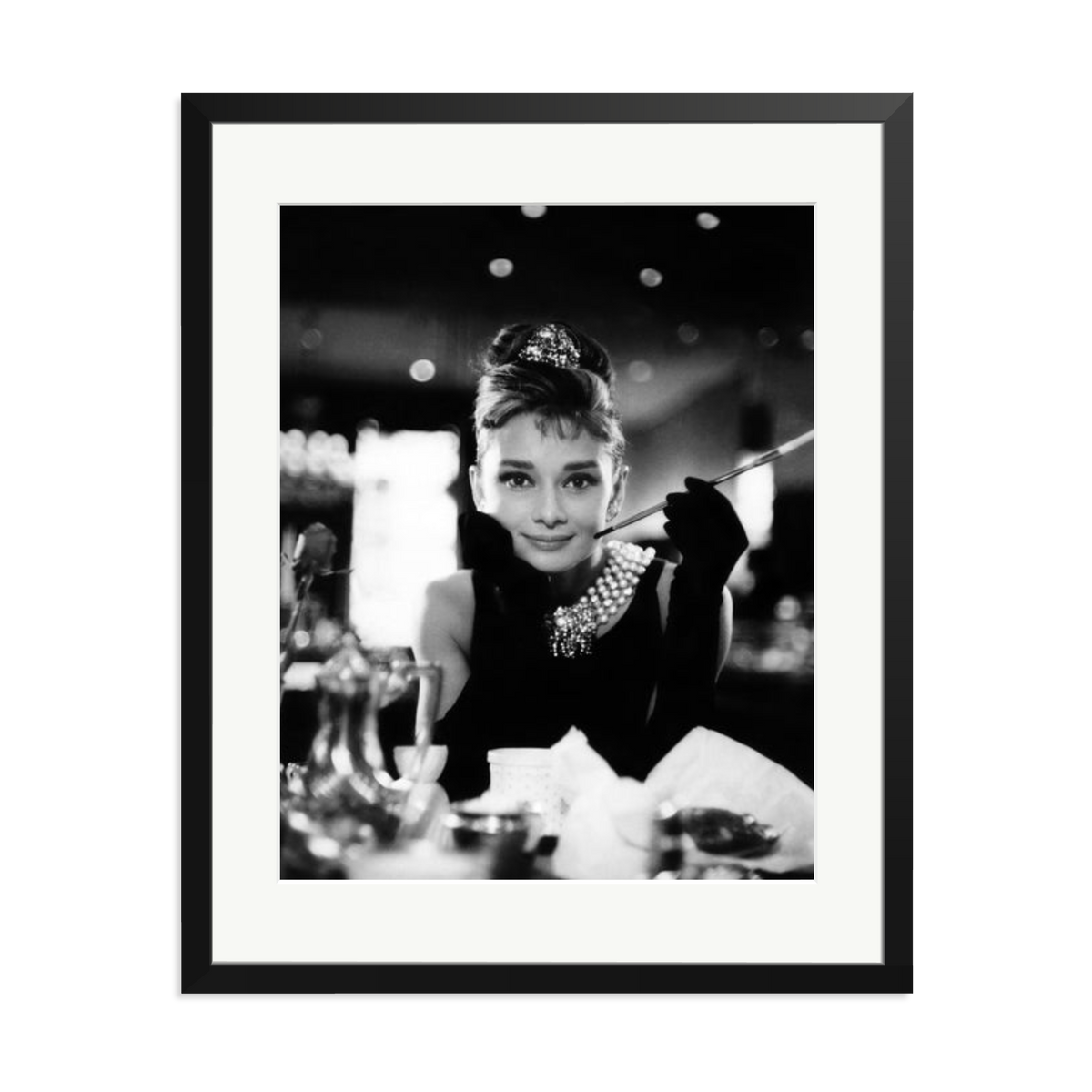 Audrey Hepburn Framed Print Black XL