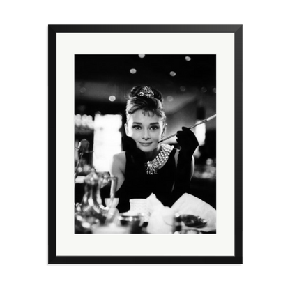 Audrey Hepburn Framed Print Black XL