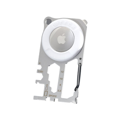 A-Tech 10-in-1 Ultra AirTag Multitool Silver Airtag Multitool