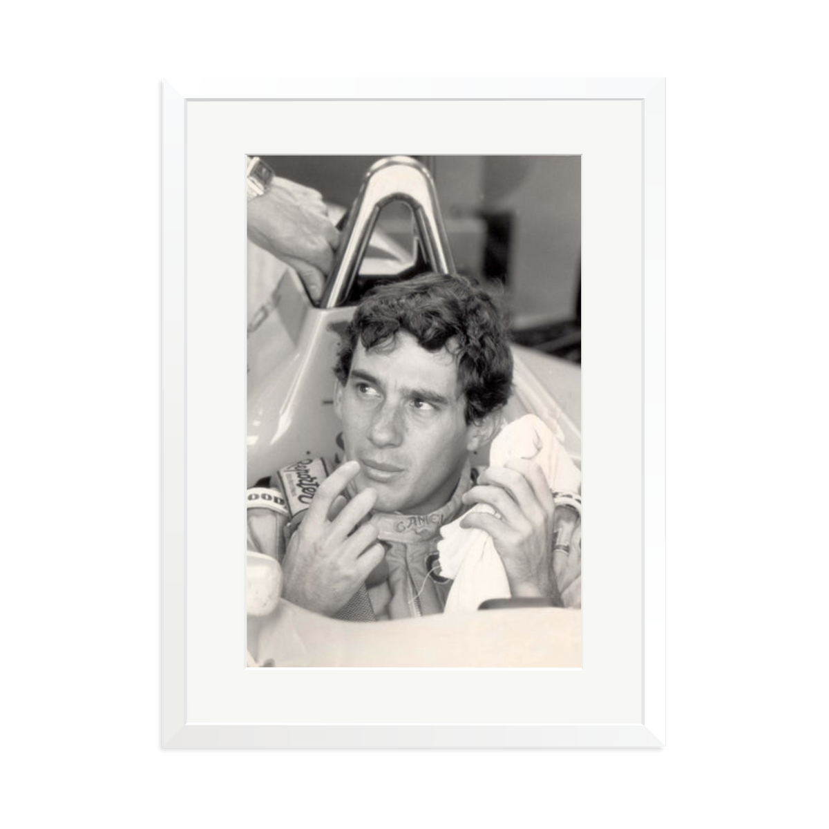 Ayrton Framed Print White XL