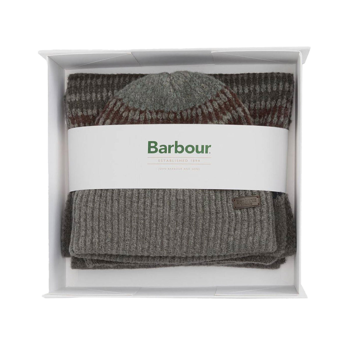 Barbour Branton Scarf & Beanie Gift Set
