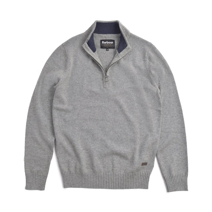 Barbour Kelson Half Zip Knitted Jumper Grey Marl