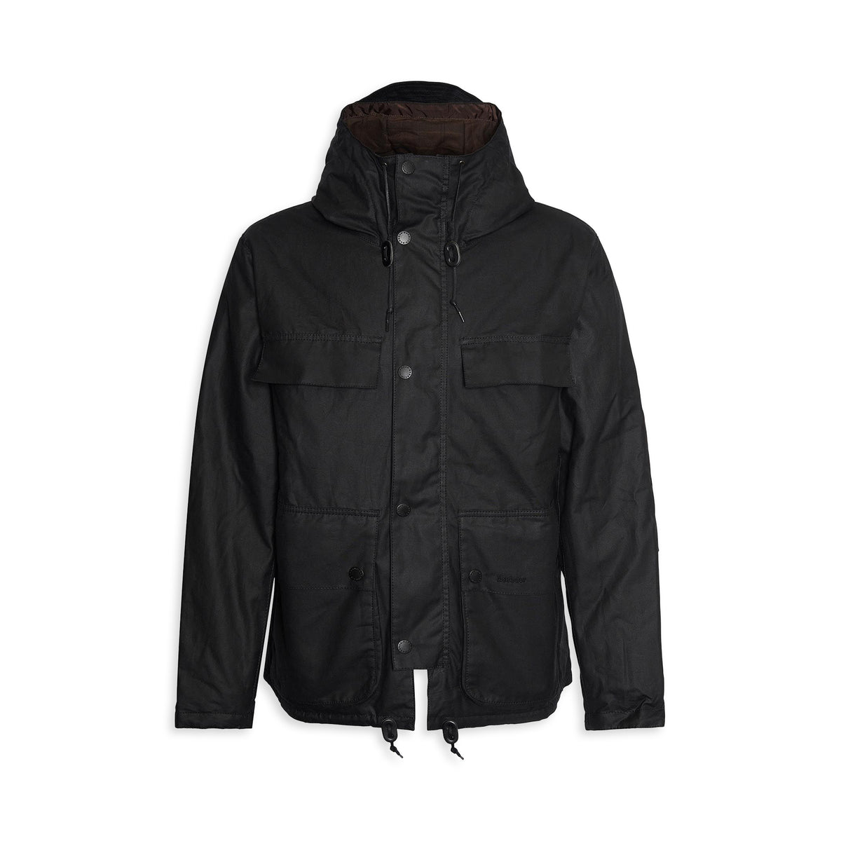 Barbour Re-Engineered Durham Waxed Jacket Black