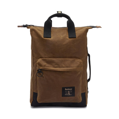 Barbour Field Waxed Backpack Tan
