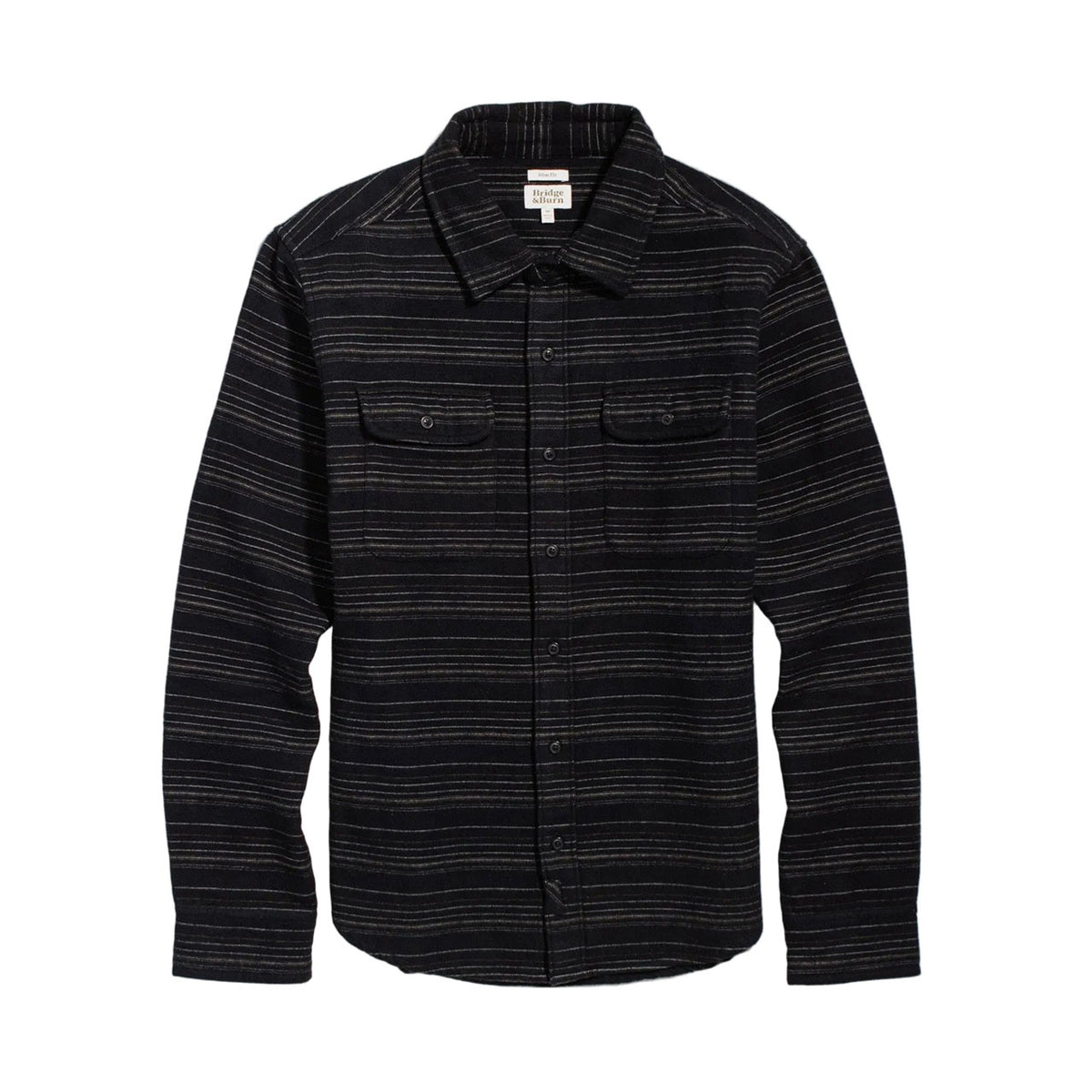 Bridge & Burn Cole Slim Shirt / Raven Stripe