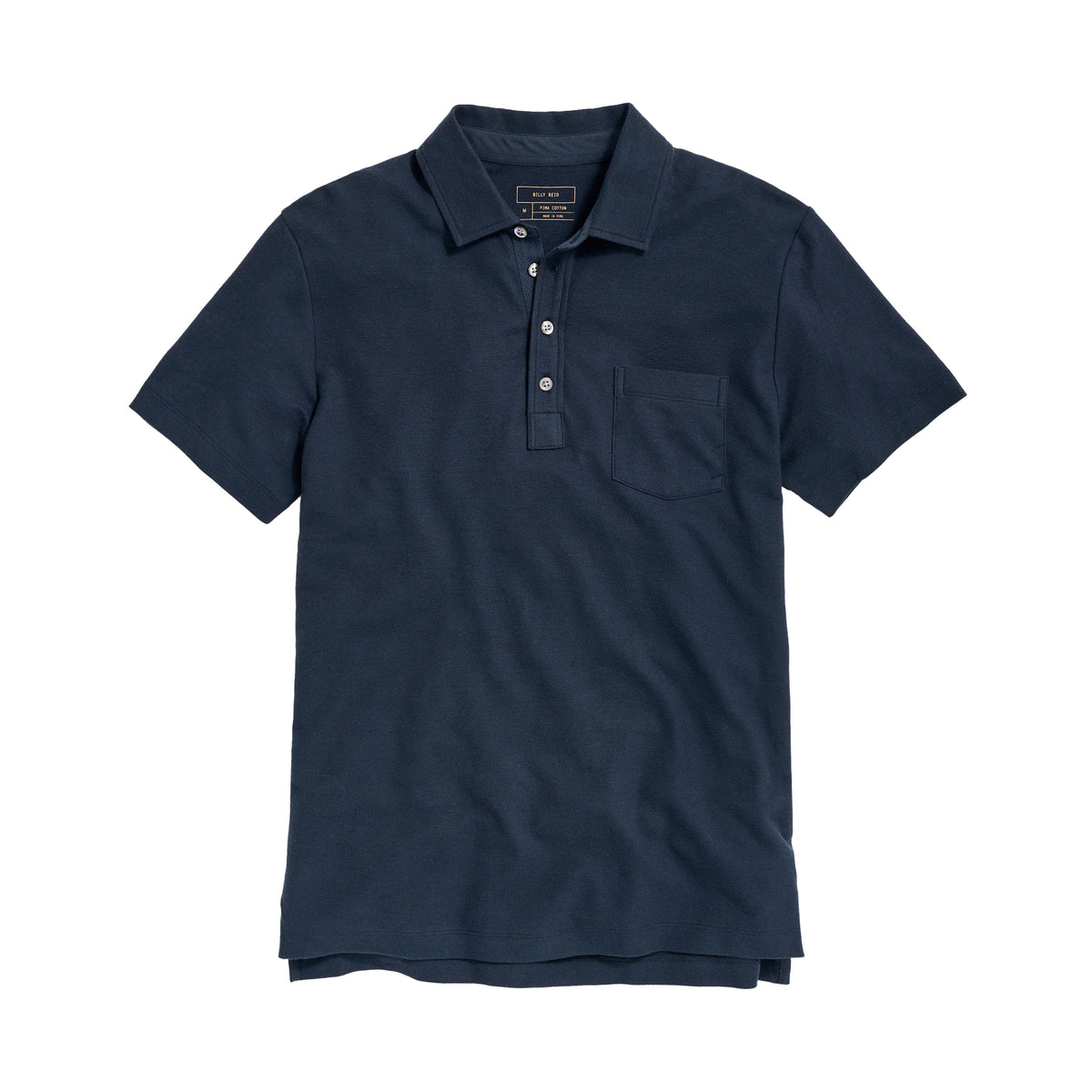 Billy Reid Pique Pensacola Polo Carbon Blue
