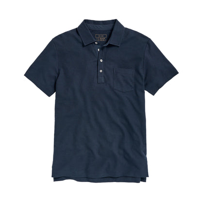 Billy Reid Pique Pensacola Polo Carbon Blue