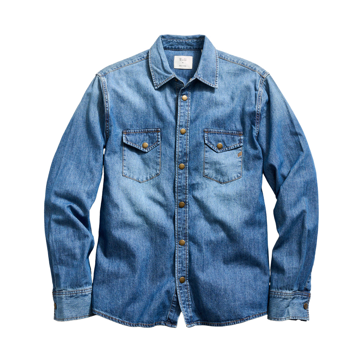 Billy Reid Shoals Light Indigo Denim Shirt Light Indigo