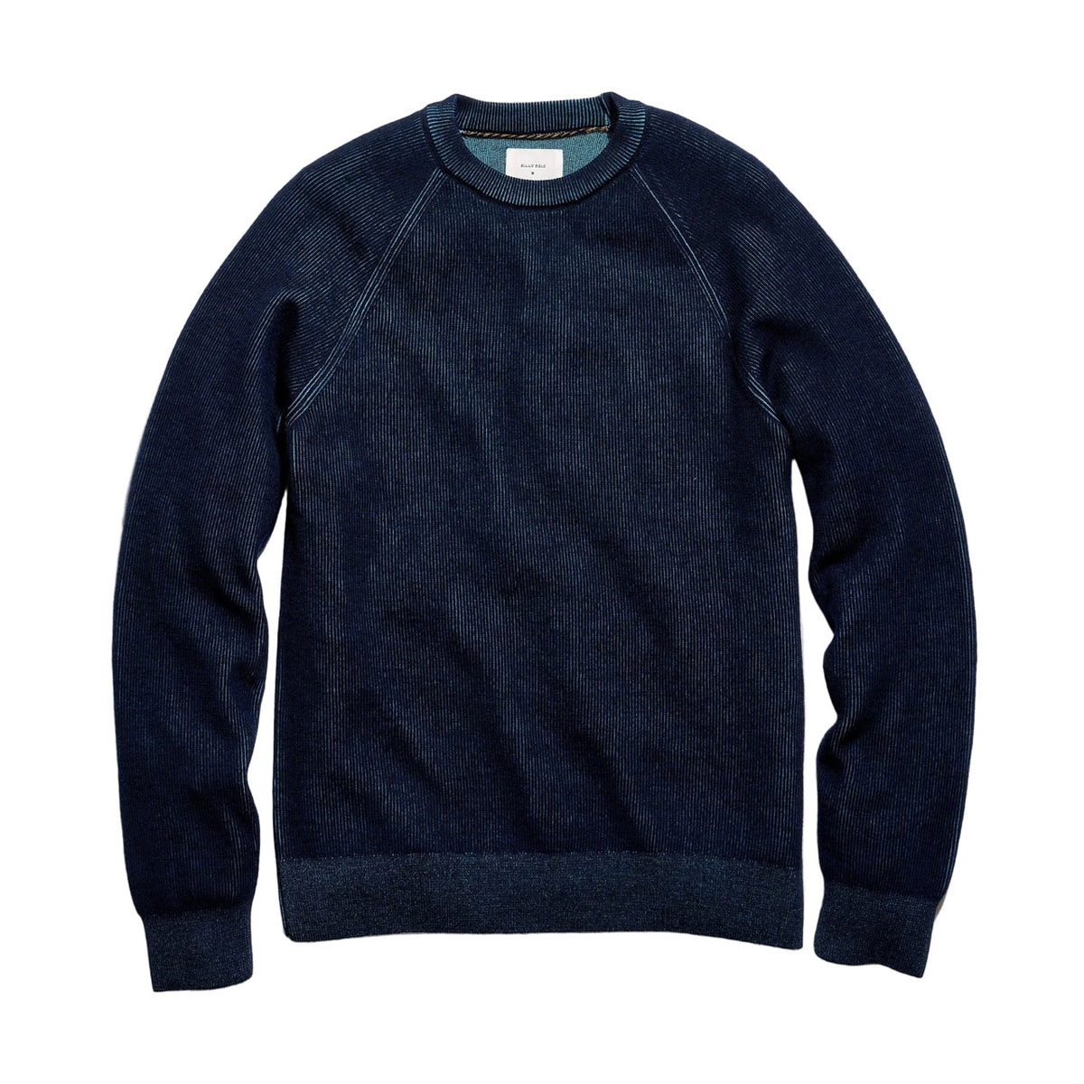 Billy Reid Bishop Rib Crew Carbon Blue