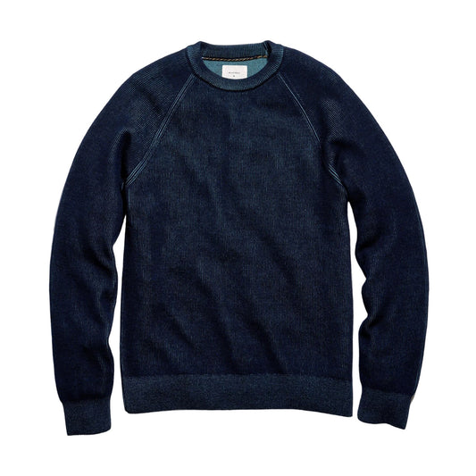 Billy Reid Bishop Rib Crew Carbon Blue