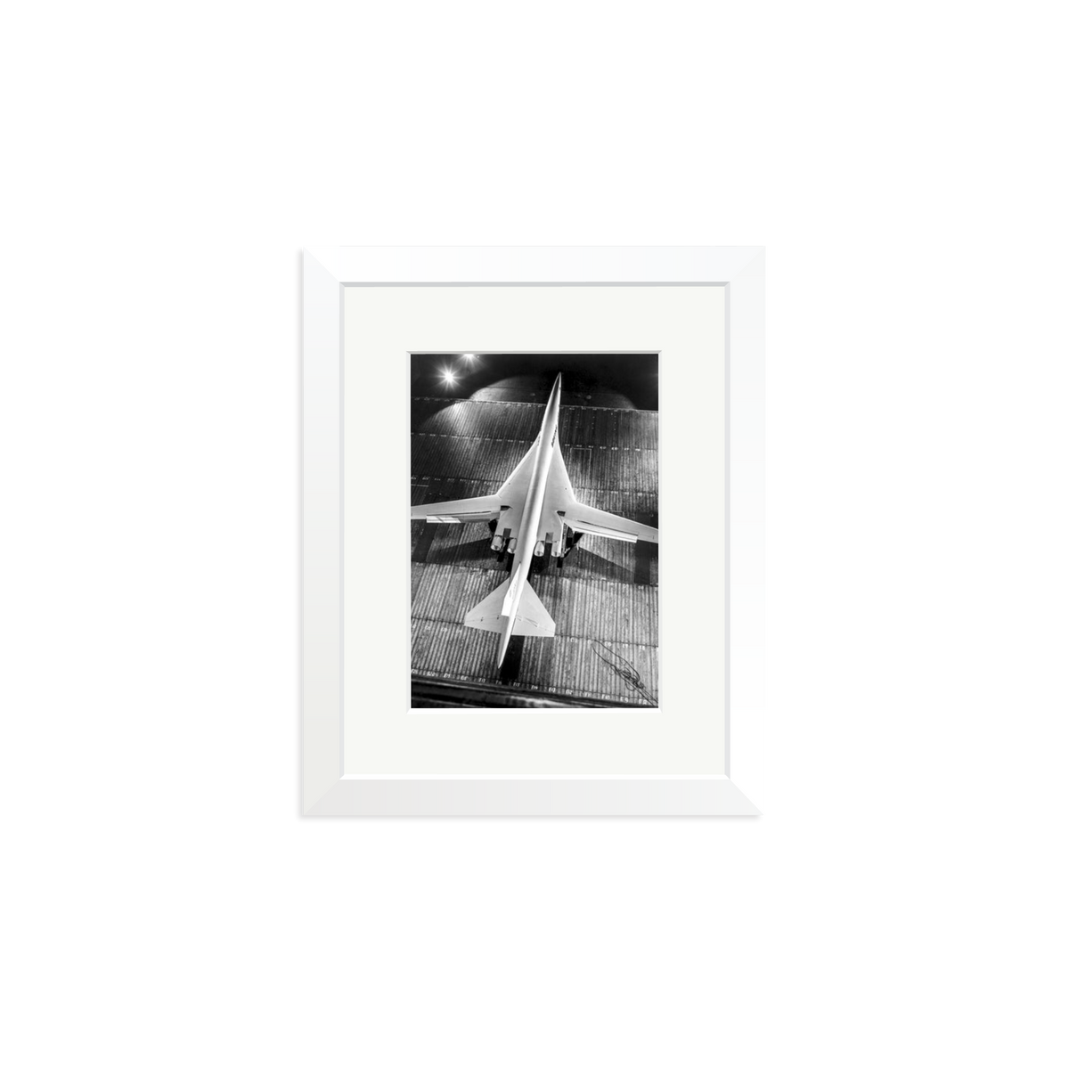 Boeing SST Model Framed Print White Small