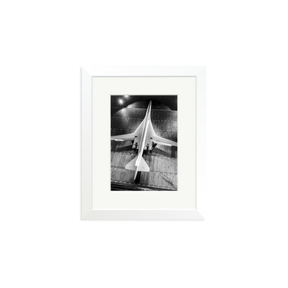 Boeing SST Model Framed Print White Small