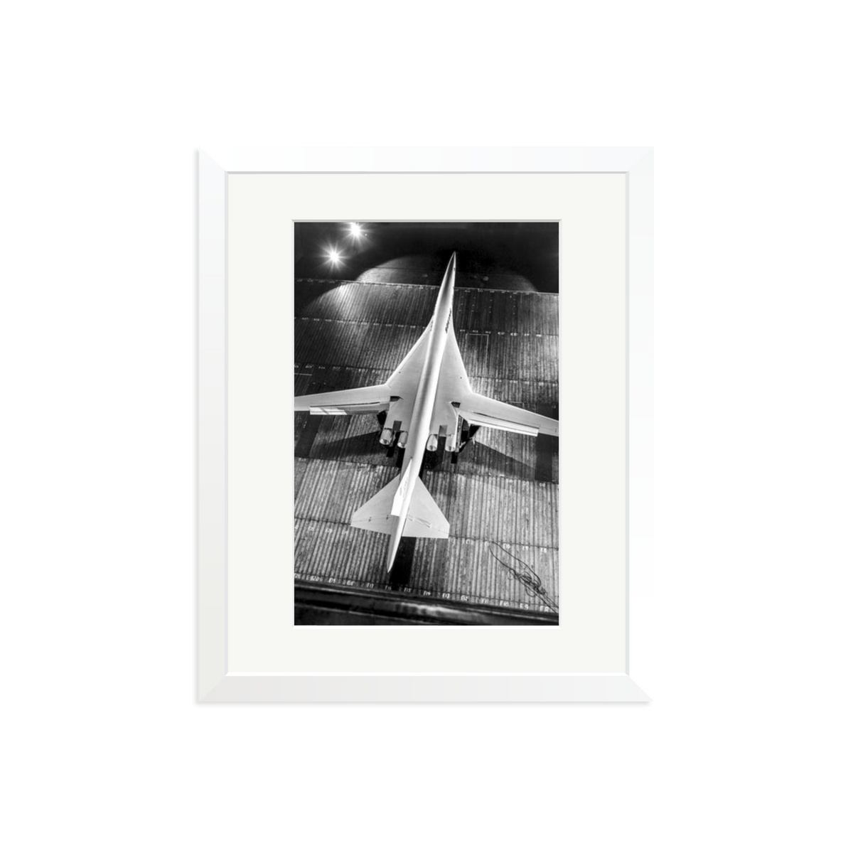 Boeing SST Model Framed Print White Medium