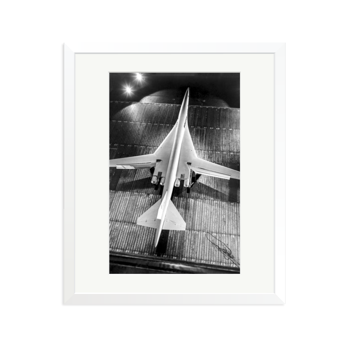 Boeing SST Model Framed Print White Large