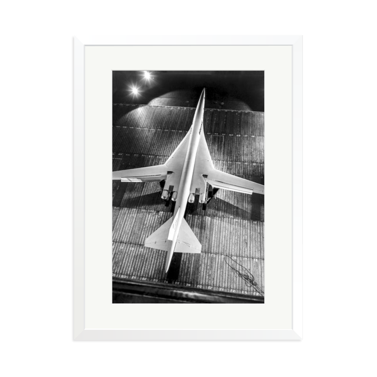 Boeing SST Model Framed Print White XL