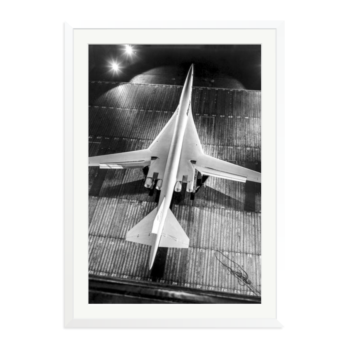 Boeing SST Model Framed Print White XXL