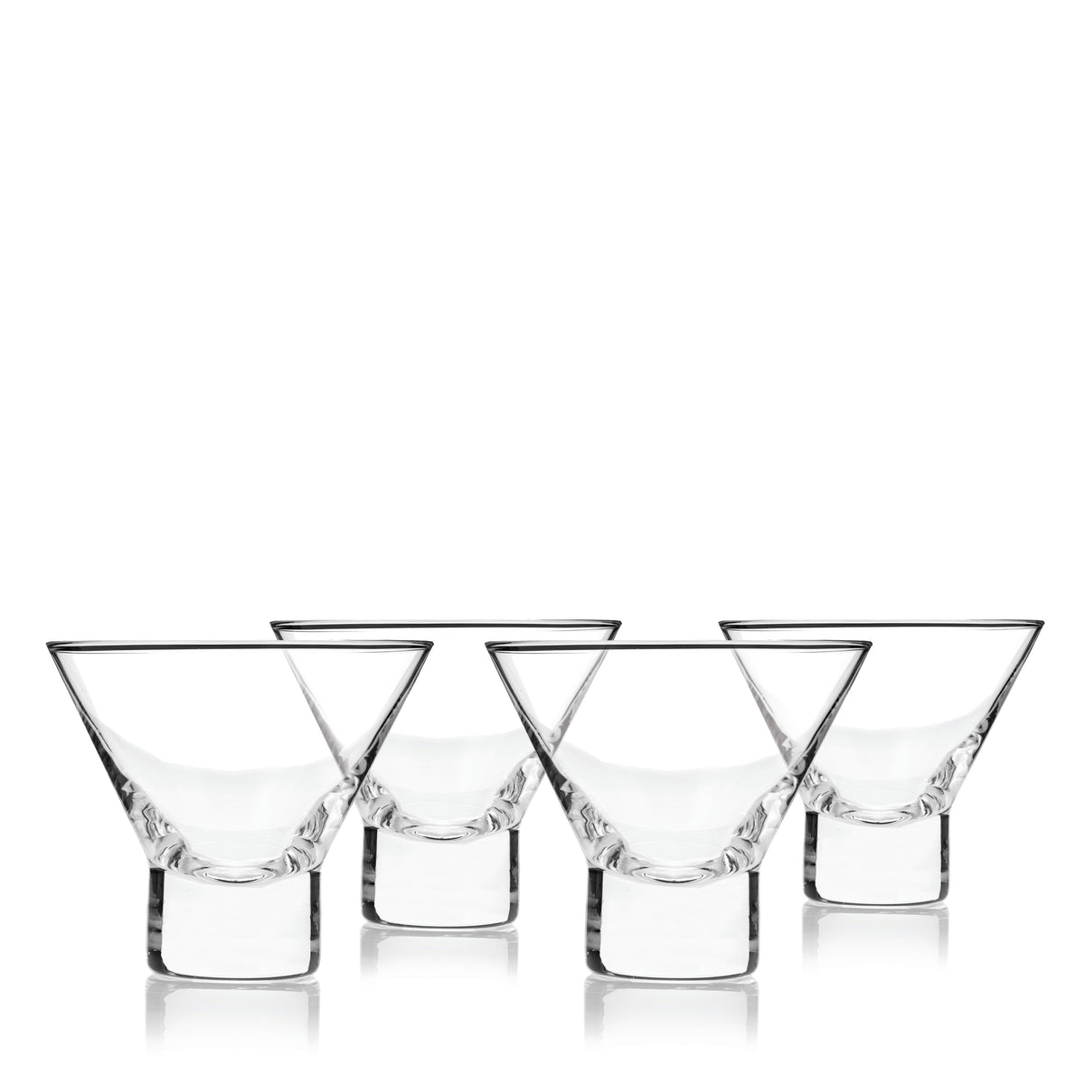 Heavy Base Crystal Martini Glasses
