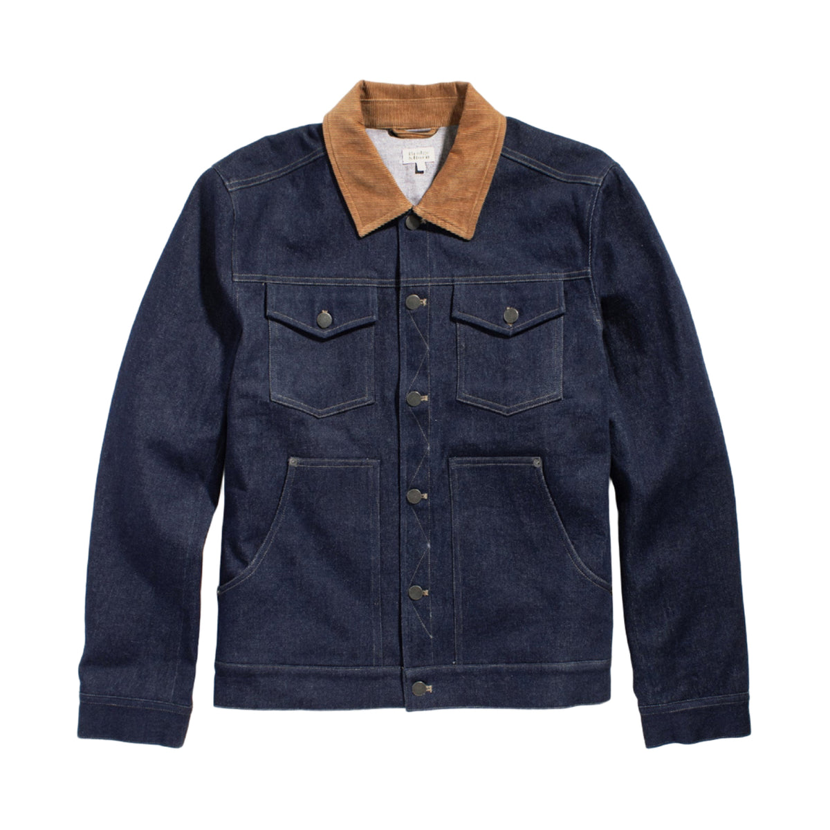 Bridge & Burn Dark Denim Burl Trucker Jacket Dark Denim