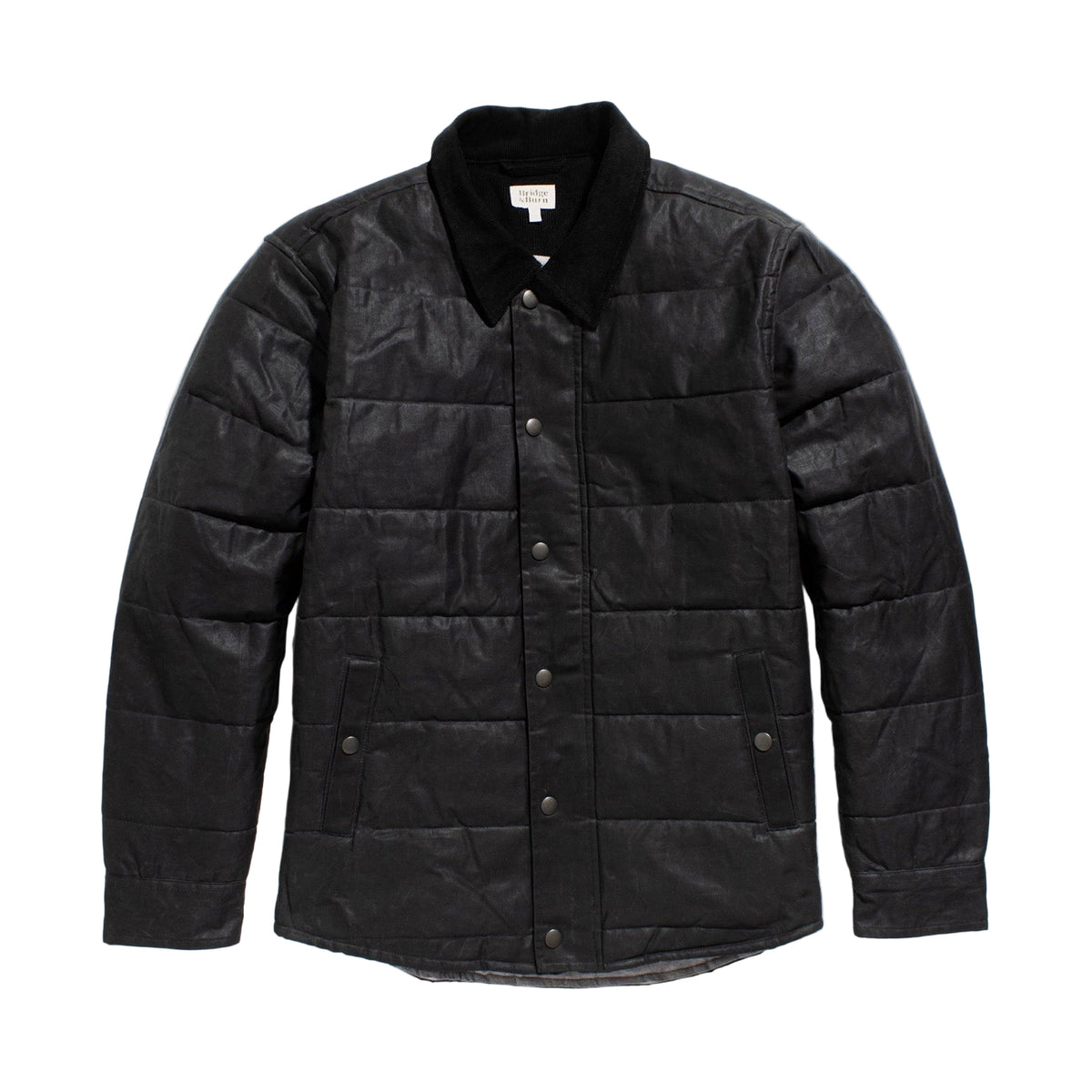 Bridge & Burn Holman Quilted Jacket Black Waxed Canvas
