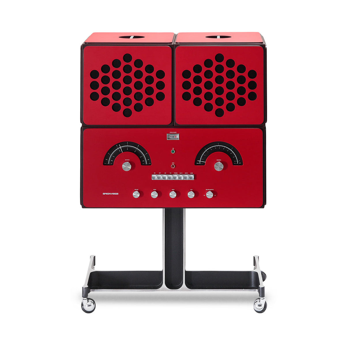 BrionVega Radiofonografo Record Console Red