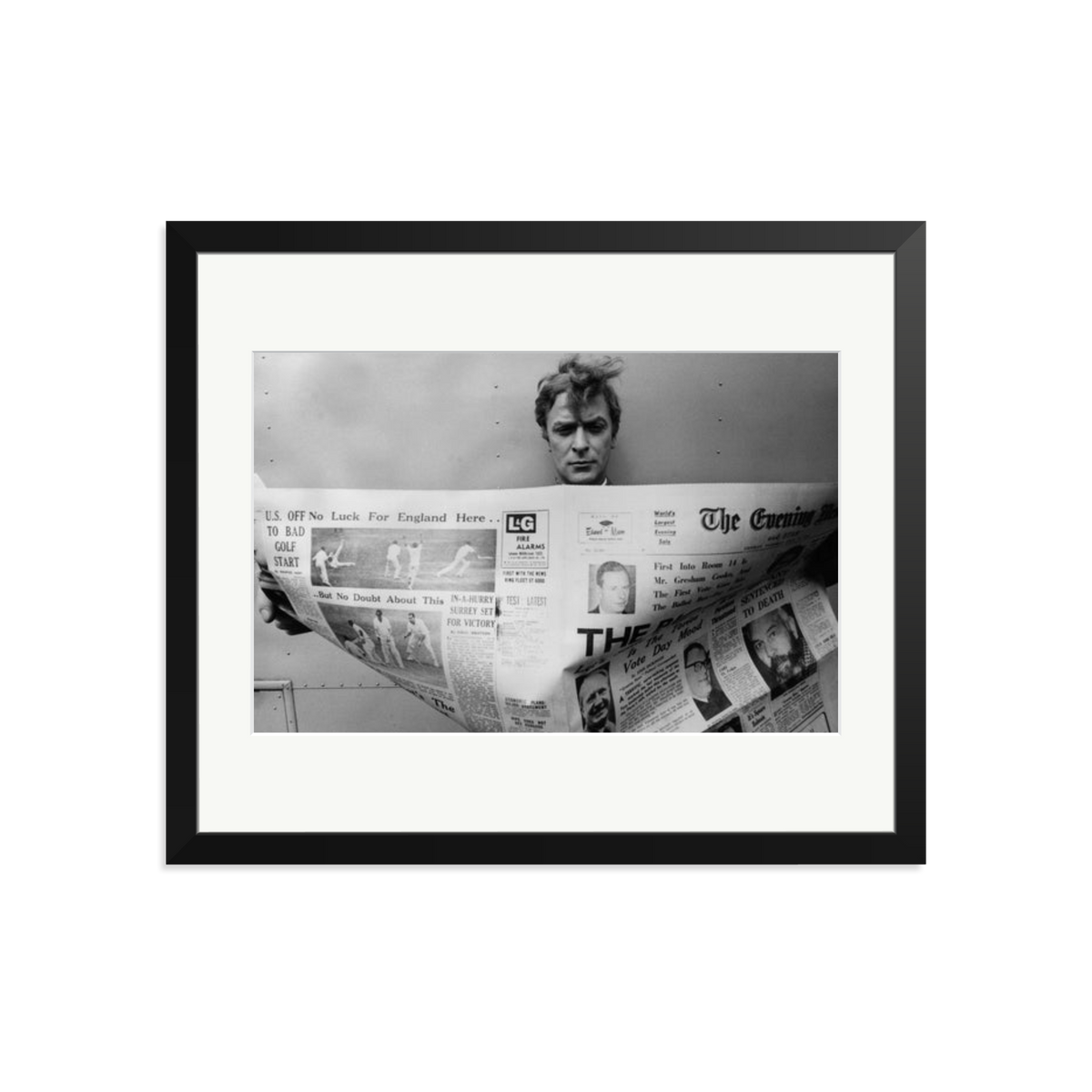 Caine Keeping Up Framed Print Black Large