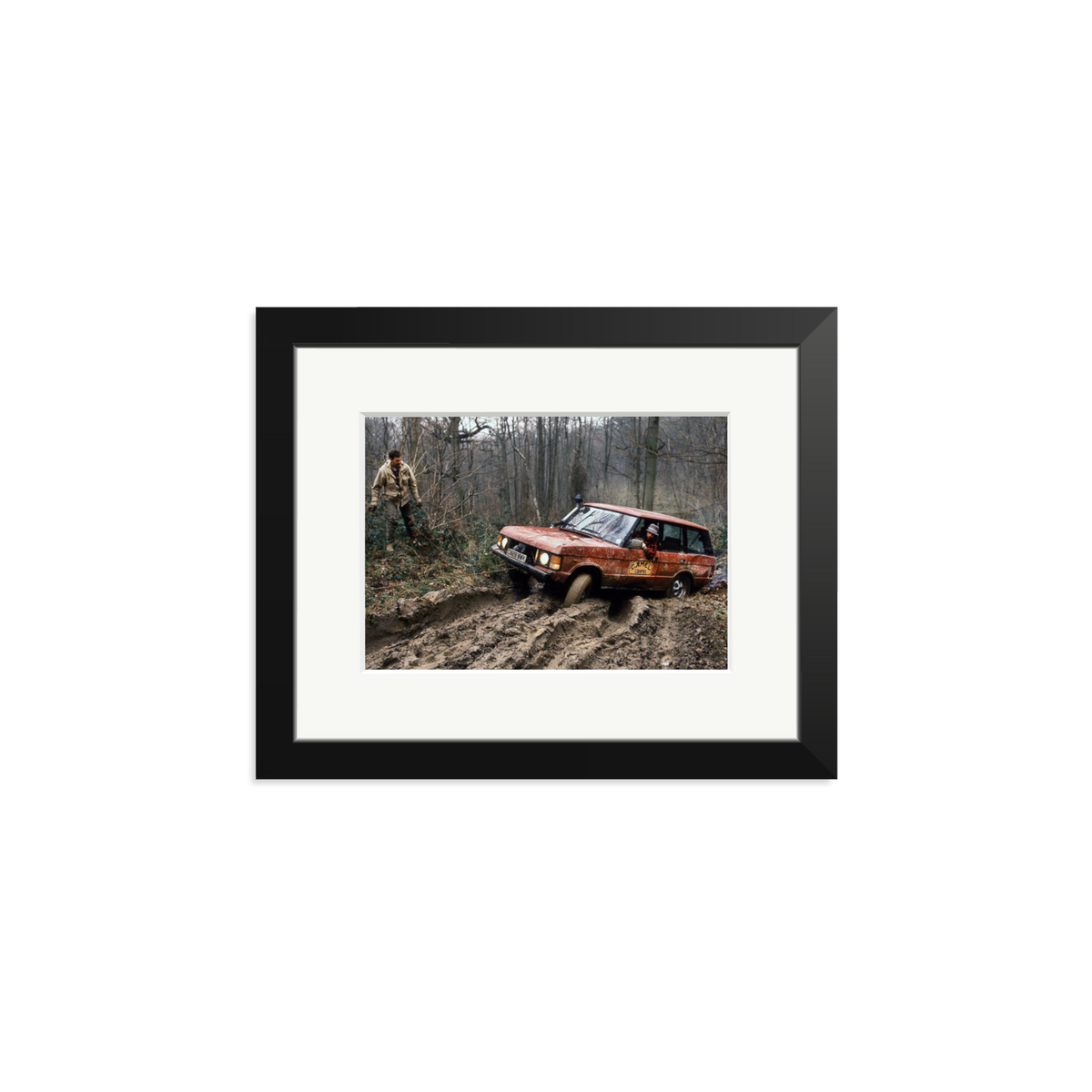 Camel Trophy Training Framed Print Black Small