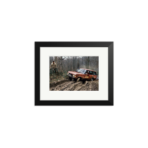 Camel Trophy Training Framed Print Black Small