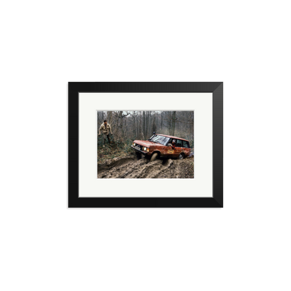 Camel Trophy Training Framed Print Black Small