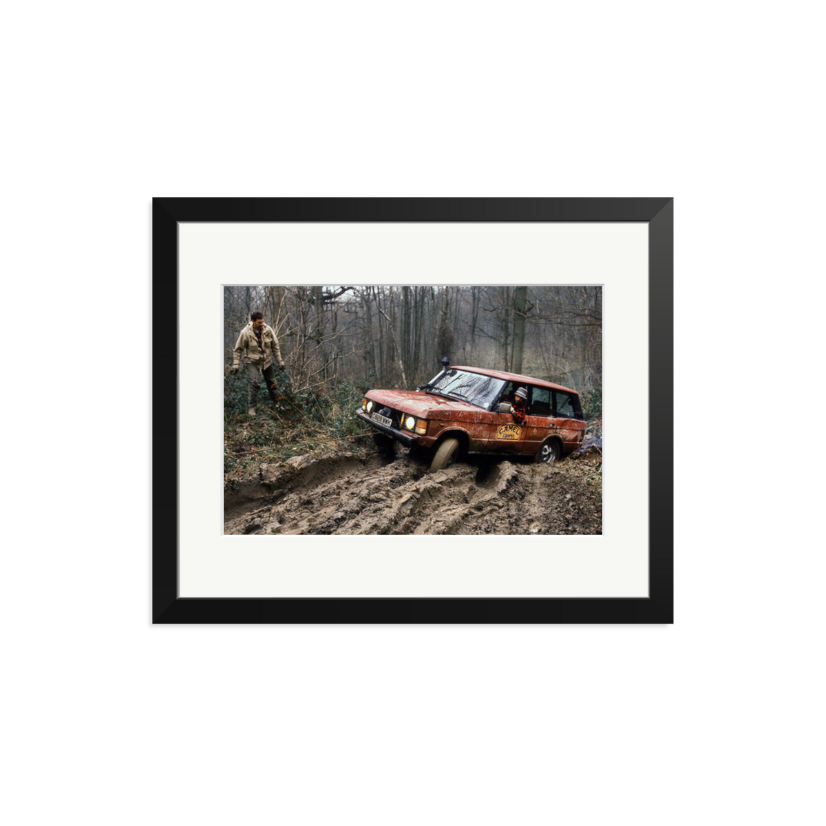Camel Trophy Training Framed Print Black Medium