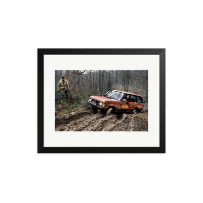 Camel Trophy Training Framed Print Black Medium