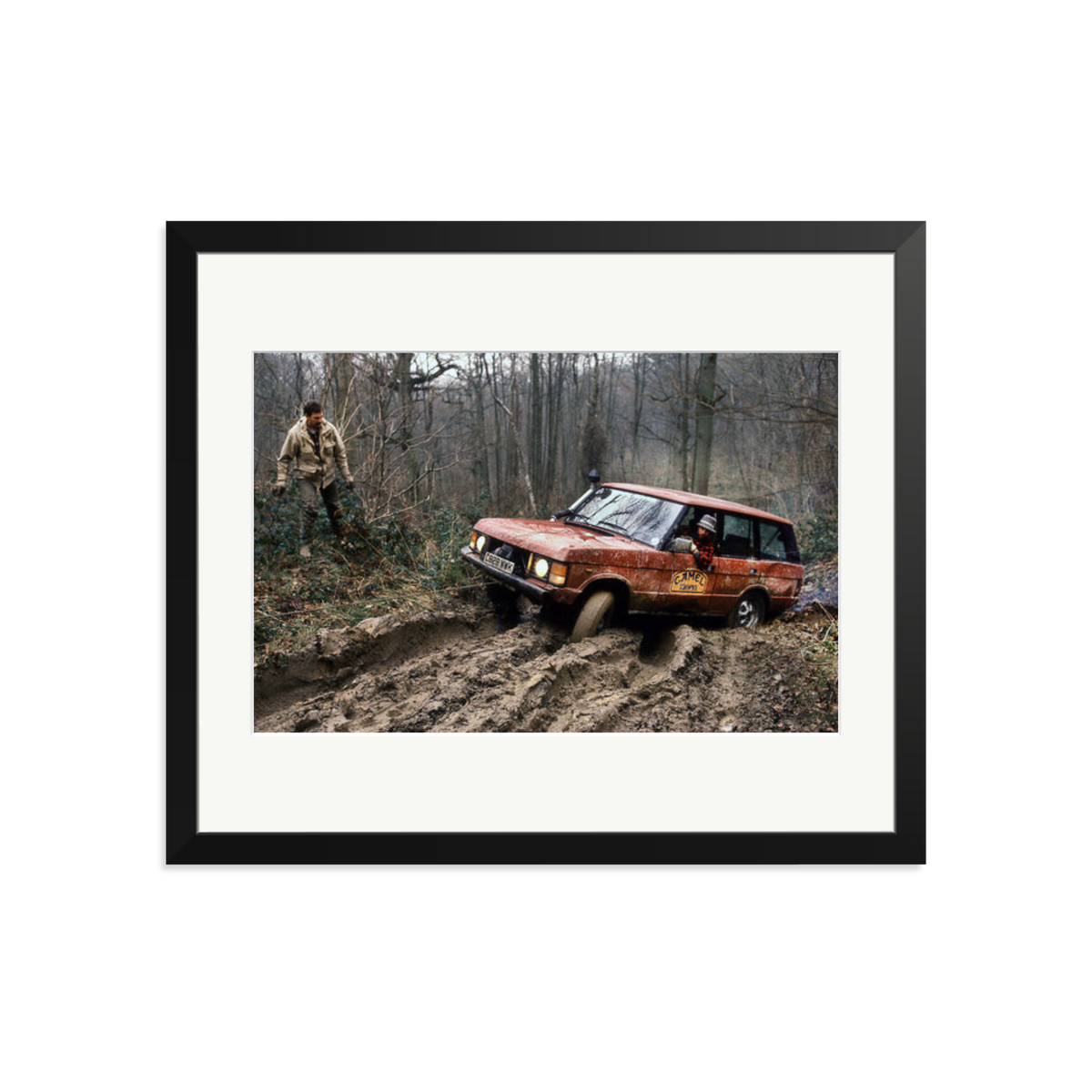 Camel Trophy Training Framed Print Black Large