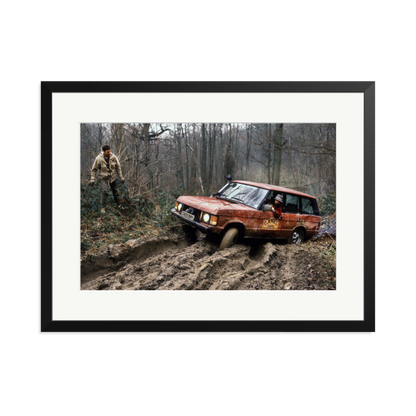 Camel Trophy Training Framed Print Black XL