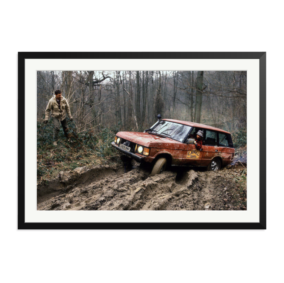 Camel Trophy Training Framed Print Black XXL