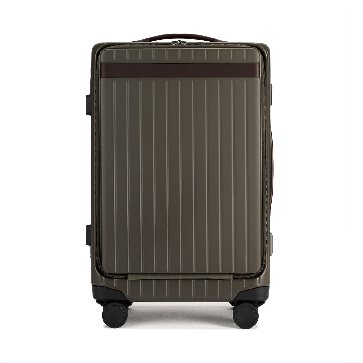 Carl Friedrik The Carry On X Hybrid Suitcase Dark Olive Chocolate